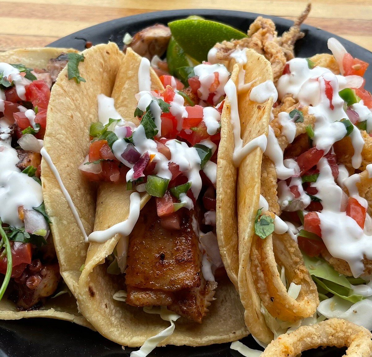 Mitchs Seafood signature dishes Fish Tacos
Shrimp Tacos
Fried Seafood Combo